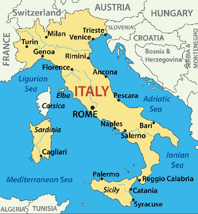 map of italy and switzerland with cities Detailed Map Of Italy With Major Cities Places This Is Italy map of italy and switzerland with cities